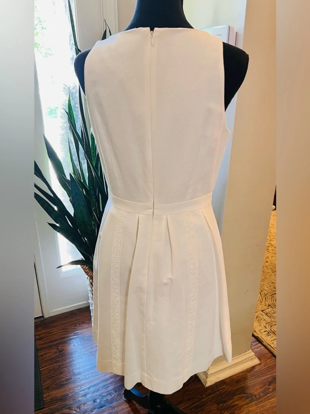 J.Crew A4090 White Eyelet Dress Size 6 NWT Lace Trim Sleeveless - Picture 5 of 10